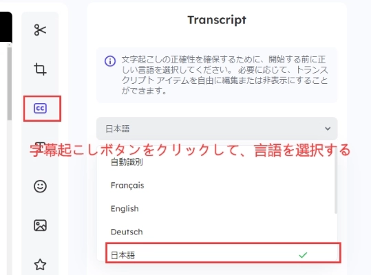 オンラインで日本語の動画の自動字幕起こし方法 - Vidnoz Flexの使い方