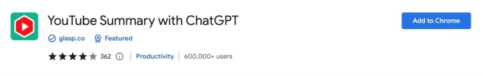 ChatGPTで利用できるGoogle Chrome拡張機能 - YouTube Summary with ChatGPT