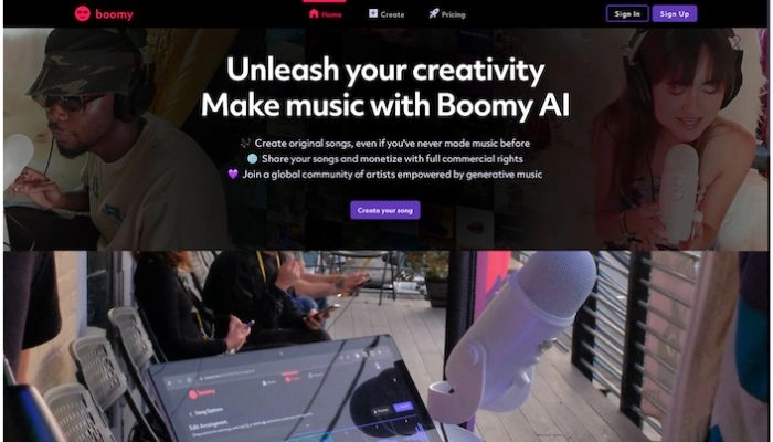 商用利用できる音楽生成AI Boomy