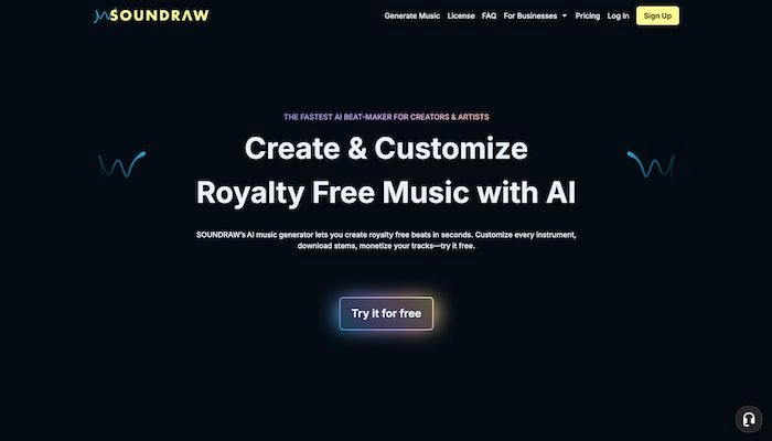 AIで音楽を自動生成する商用利用可能なサイトSOUNDRAW