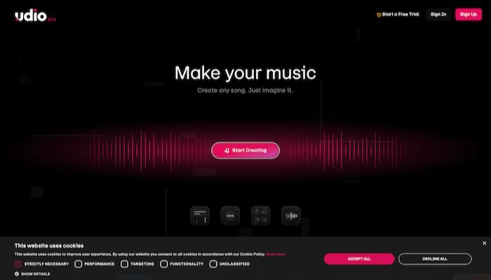 商用利用できる音楽生成AI Udio AI