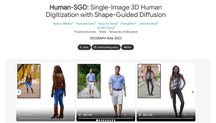 画像の3D化無料ツールHuman SG