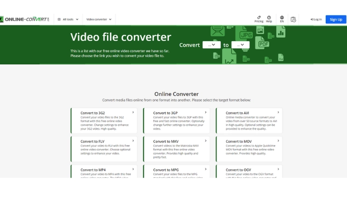 Online Converter-高性能動画ファイル形式変換ツール