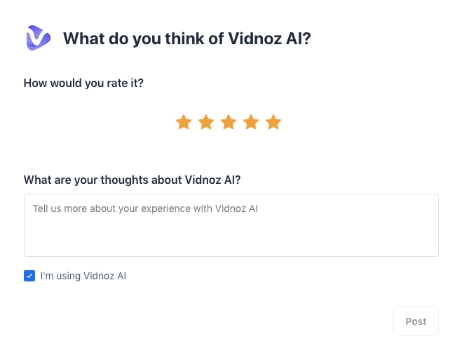 Product Hunt でVidnozのレビューを投稿する方法③