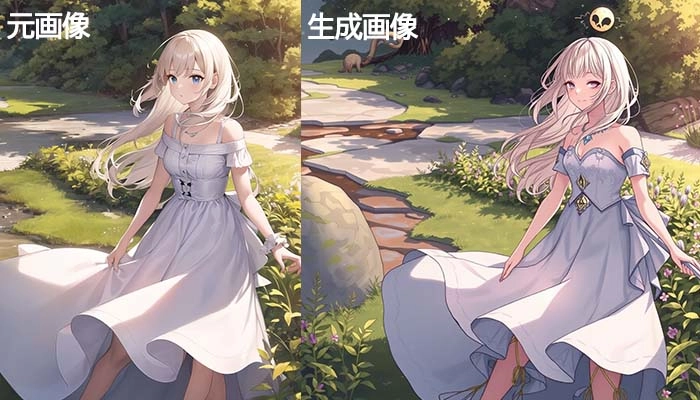 AIGAZOUの生成画像例2-参照と似た画像生成