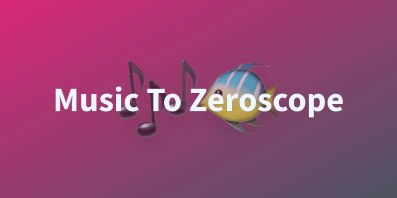 音楽から動画生成できる動画生成AIツール-Music To Zeroscope Video