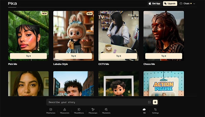 Pika Labs - 細かく設定が可能な画像を動かすAIサイト・無料