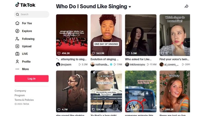 似てる声の探し方を提供するサイトTikTok