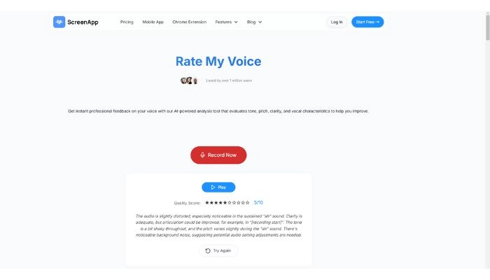 録音完了の声似てるの診断結果サイト
