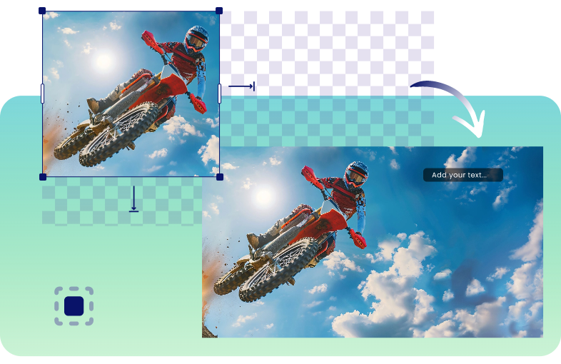 グラフィックデザイン用AI画像拡張