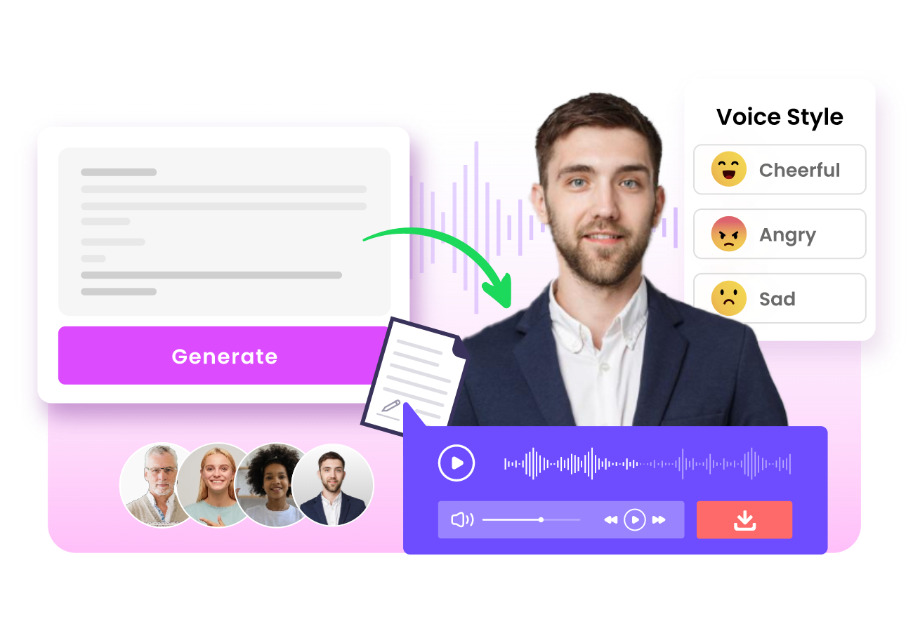 AI音声ジェネレーター：録音や音声ファイルから声を作成